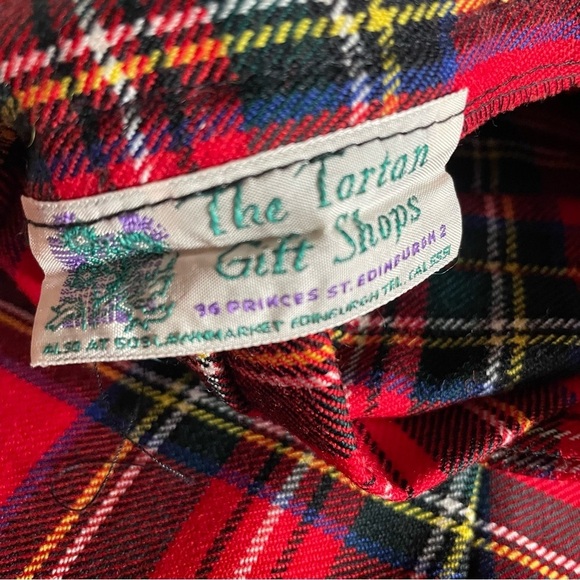 70s Vintage Scottish 100% Wool Plaid Red Kilt Vest Set The Tartan Gift Shops - Picture 13 of 13